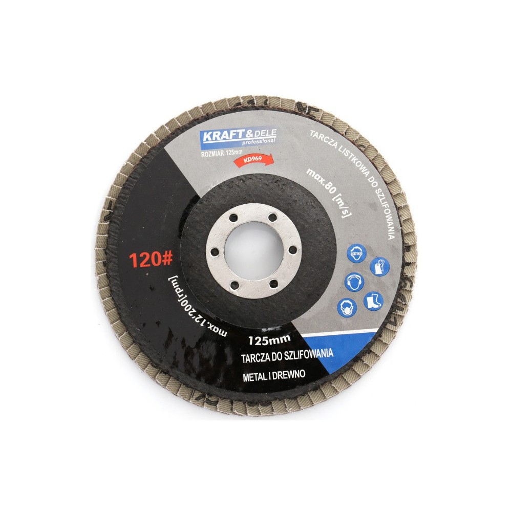 Tarcza listkowa 125mm P120 KD969