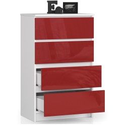 KOMODA K60 4SZ CLP CZERWONY POŁYSK