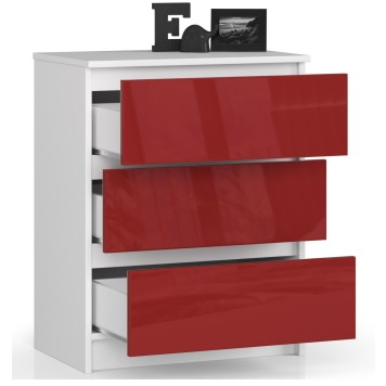 KOMODA K60 3SZ CLP CZERWONY POŁYSK
