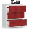 KOMODA K60 3SZ CLP CZERWONY POŁYSK