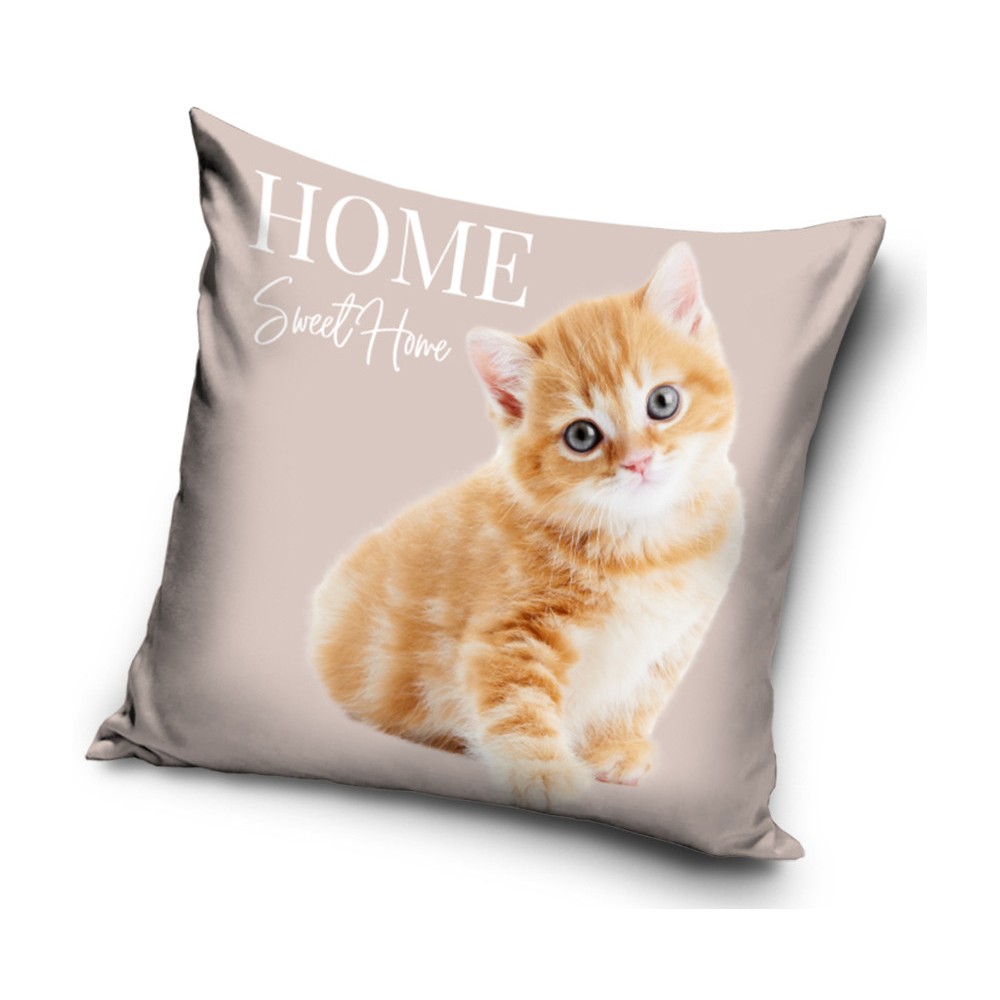 Cat Home cushion cover 40x40 cm Velour