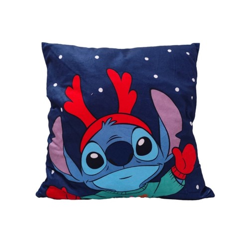 Disney Lilo and Stitch Antler Christmas Cushion Cover 40x40 cm Velvet