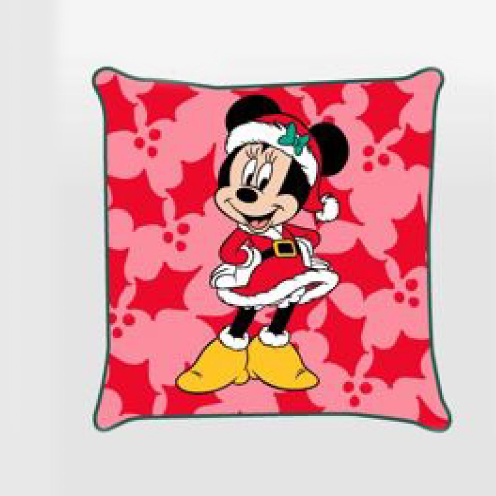 Disney Minnie  Holly Christmas decorative pillow cover 40x40 cm Velvet