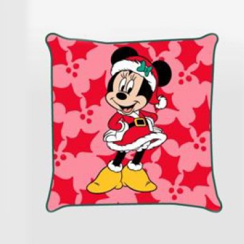 Disney Minnie  Holly Christmas decorative pillow cover 40x40 cm Velvet