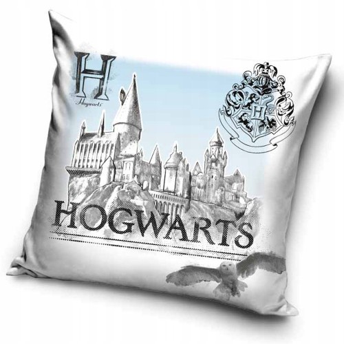 Harry Potter White Hogwarts decorative pillow cover 40x40 cm Velour