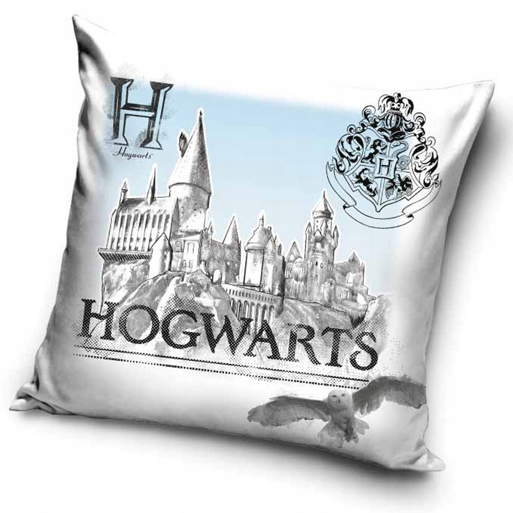 Harry Potter White Hogwarts decorative pillow cover 40x40 cm Velour