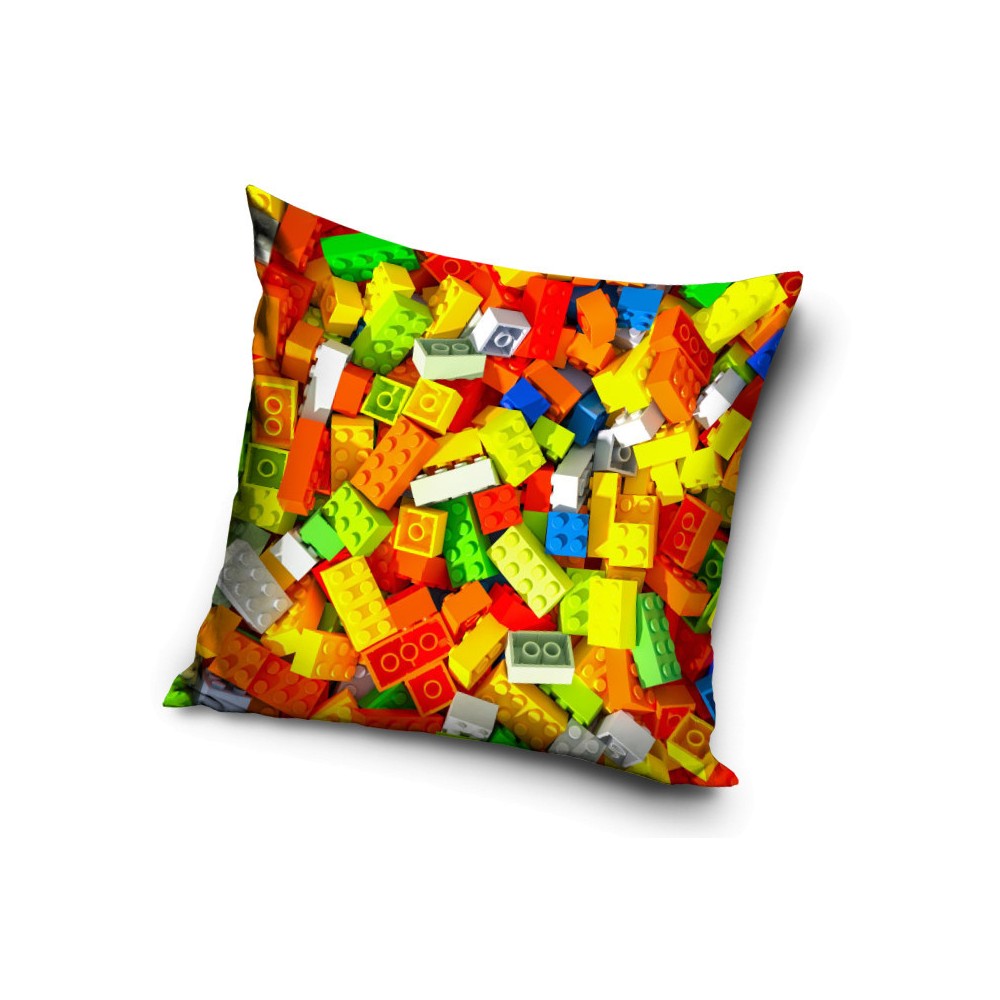 Bricks Bricks Lego patterned cushion cover 40x40 cm Velour