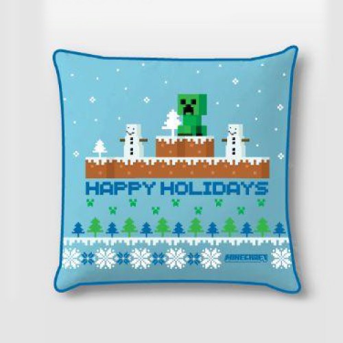 Minecraft Happy Holidays Christmas Pillowcase 40x40 cm Velvet