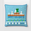 Minecraft Happy Holidays Christmas Pillowcase 40x40 cm Velvet