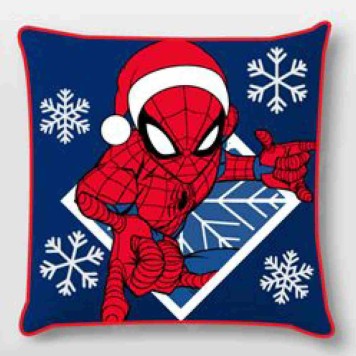 Spiderman Snowflakes Christmas Decorative Pillow Cover 40x40 cm Velvet