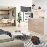 KOMODA K160 2D 4SZ CLP CAPPUCCINO POŁYSK