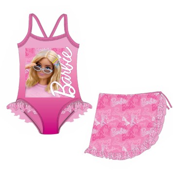 Barbie Style kids swimsuit and sarong set ages 3-8