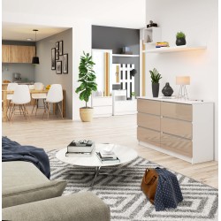 KOMODA K120 6SZ CLP CAPUCCINO POŁYSK