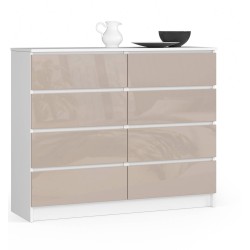 KOMODA K120 8SZ CLP CAPUCCINO POŁYSK