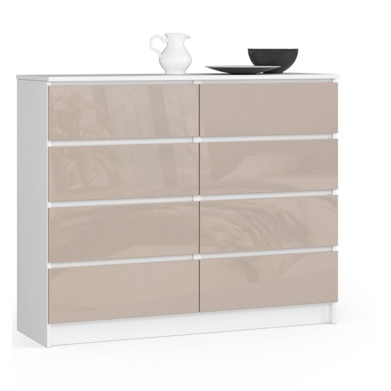 KOMODA K120 8SZ CLP CAPUCCINO POŁYSK