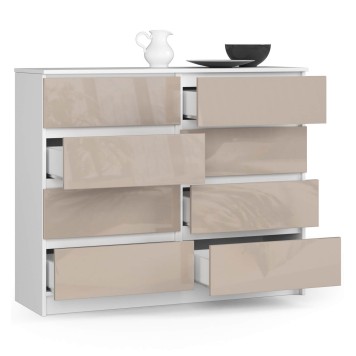 KOMODA K120 8SZ CLP CAPUCCINO POŁYSK