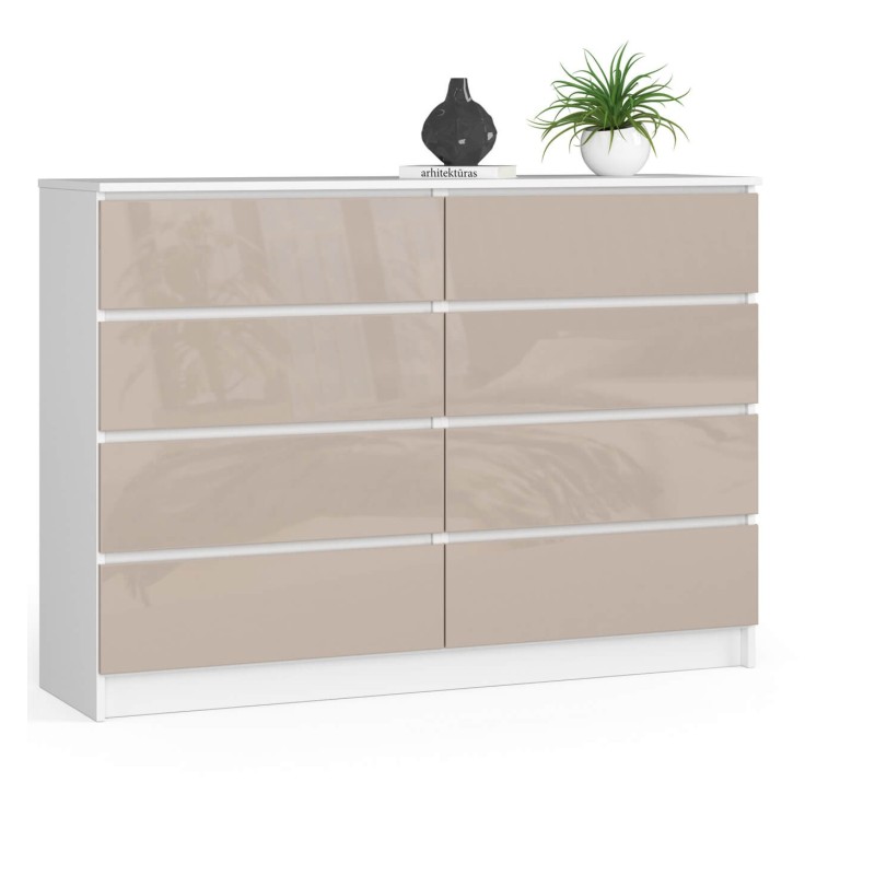 KOMODA K140 8SZ CLP CAPPUCCINO POŁYSK KOMODA K140 8SZ CLP CAPPUCCINO POŁYSK