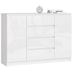 KOMODA K140 2D 4SZ CLP BIAŁY POŁYSK