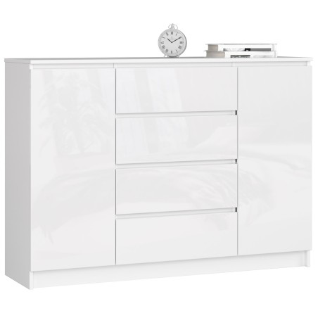 KOMODA K140 2D 4SZ CLP BIAŁY POŁYSK