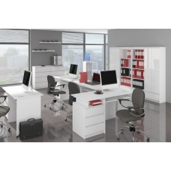KOMODA K140 2D 4SZ CLP BIAŁY POŁYSK