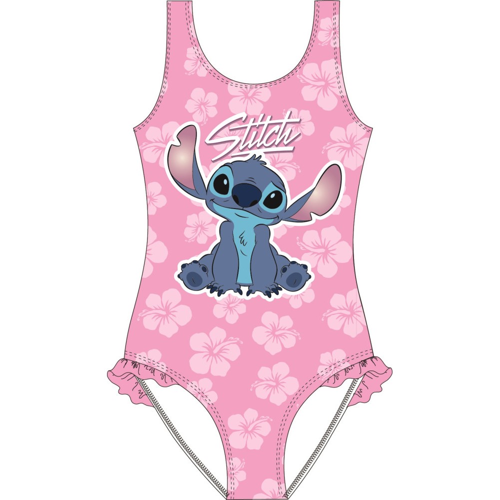 Disney Lilo and Stitch Pink Hibiscus kid's swimsuit, swimming 104-140 cm