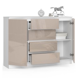 KOMODA K140 2D 4SZ CLP CAPPUCCINO POŁYSK
