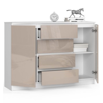 KOMODA K140 2D 4SZ CLP CAPPUCCINO POŁYSK