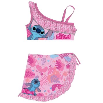 Disney Lilo and Stitch Tropic Pink children's bikini and sarong set 9/10 years