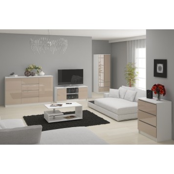 KOMODA K140 2D 4SZ CLP CAPPUCCINO POŁYSK