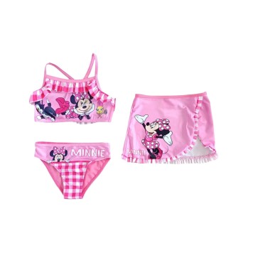 Disney Minnie  Checkered children's bikini and skirt set 4-10 years