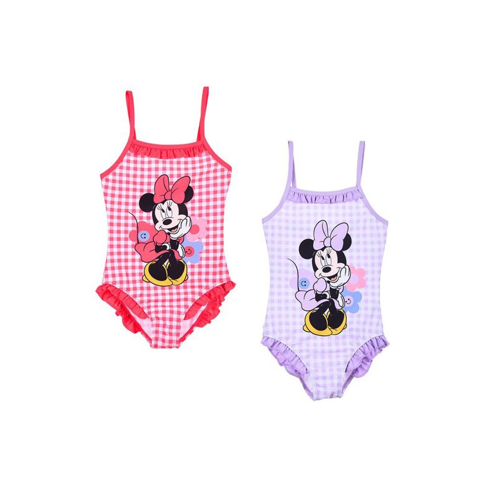 Disney Minnie  Plaid children's swimsuit, swimming 3-8 years