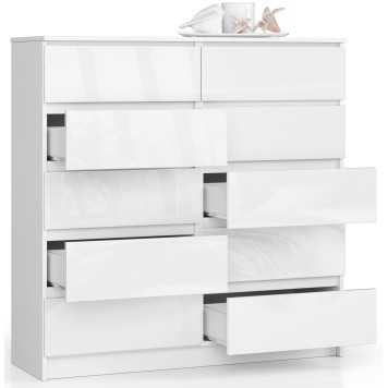 KOMODA K120 10SZ CLP BIAŁY POŁYSK