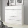 KOMODA K120 10SZ CLP BIAŁY POŁYSK