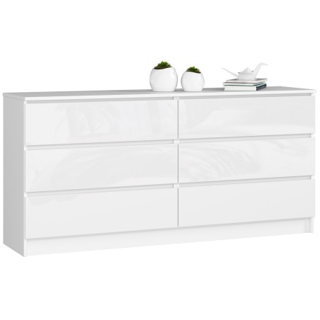 KOMODA K160 6SZ CLP BIAŁY POŁYSK
