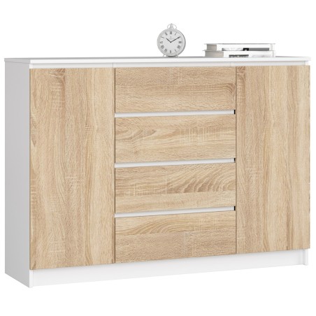 KOMODA K140 2D 4SZ CLP BIAŁY / SONOMA