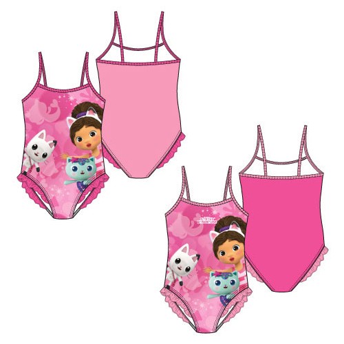 Gabby's Dollhouse Pink children's swimsuit, swimming 3-8 years