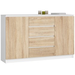 KOMODA K160 2D 4SZ CLP BIAŁY / SONOMA