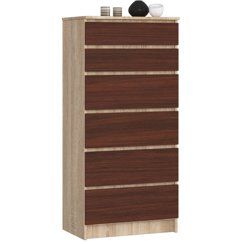 KOMODA K60 6SZ CLP DĄB SONOMA / VENGE KOMODA K60 6SZ CLP DĄB SONOMA / VENGE