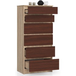 KOMODA K60 6SZ CLP DĄB SONOMA / VENGE