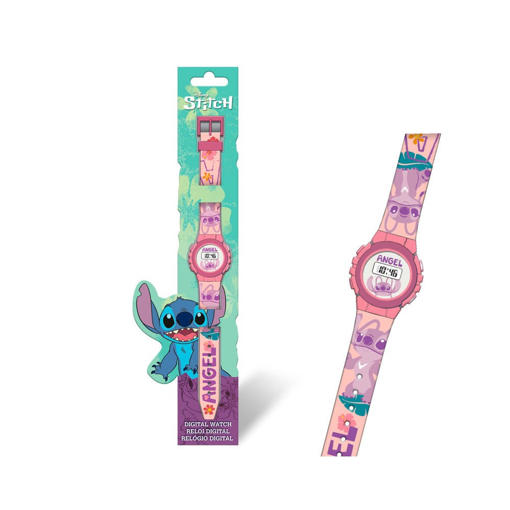 Disney Lilo and Stitch Pink Angel digital watch