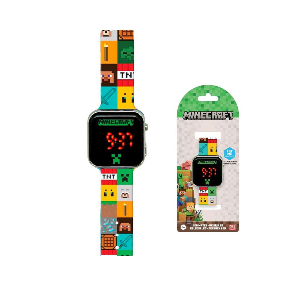 Minecraft Elements digital LED watch