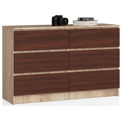 KOMODA K120 6SZ CLP DĄB SONOMA / VENGE