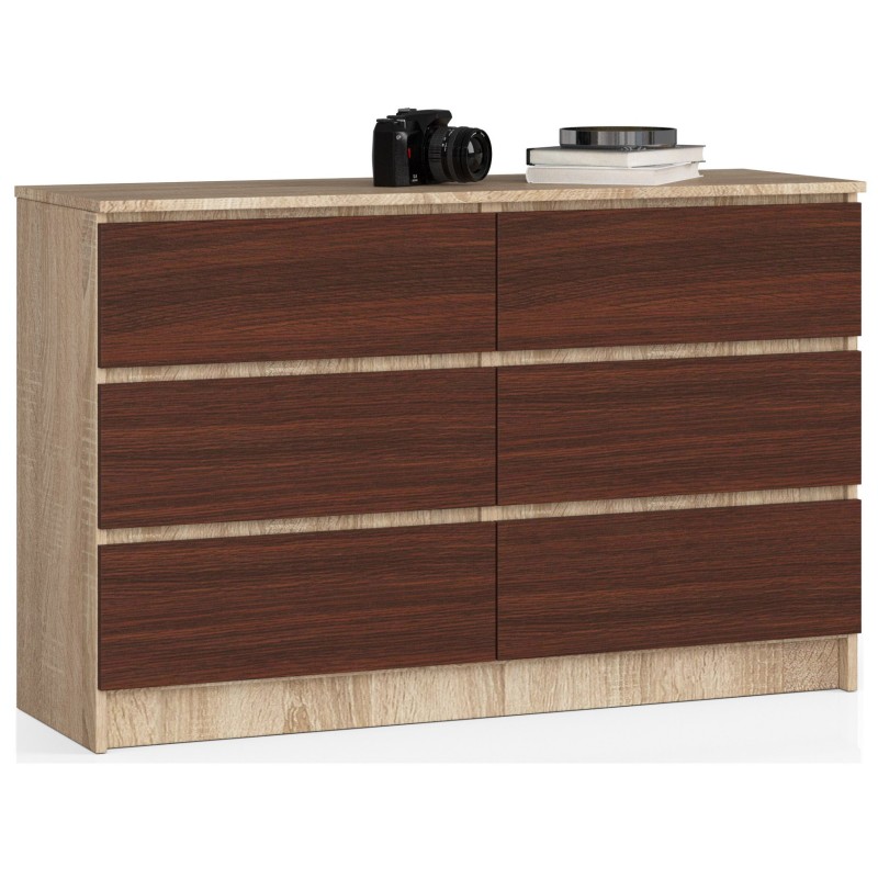 KOMODA K120 6SZ CLP DĄB SONOMA / VENGE KOMODA K120 6SZ CLP DĄB SONOMA / VENGE
