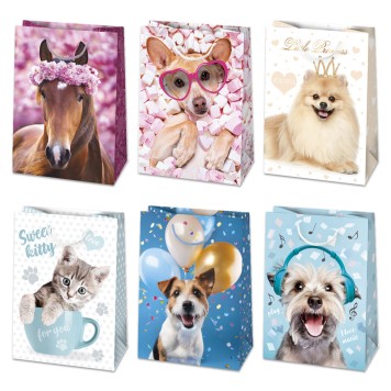 Animals Cute paper gift bag 23x32x11 cm
