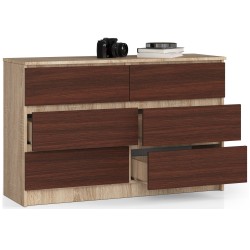 KOMODA K120 6SZ CLP DĄB SONOMA / VENGE