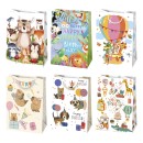 Animals Happy Birthday paper gift bag, gift bag 23x32x11 cm