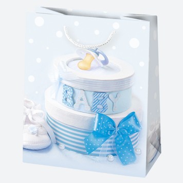 Baby Welcome Baby Shower Paper Gift Bag, 19x23x10.5 cm