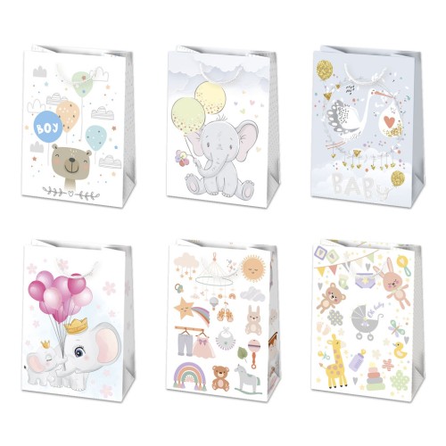 Baby Welcome Baby Shower Paper Gift Bag, 23x32x11 cm