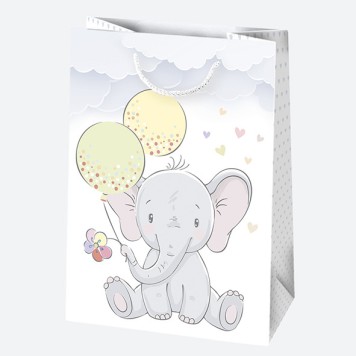 Baby Welcome Baby Shower Paper Gift Bag, 23x32x11 cm