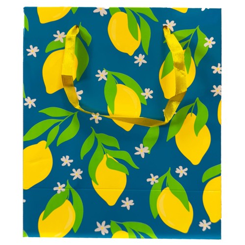 Colour Neon Lemon Gift Bag 18x10x23 cm